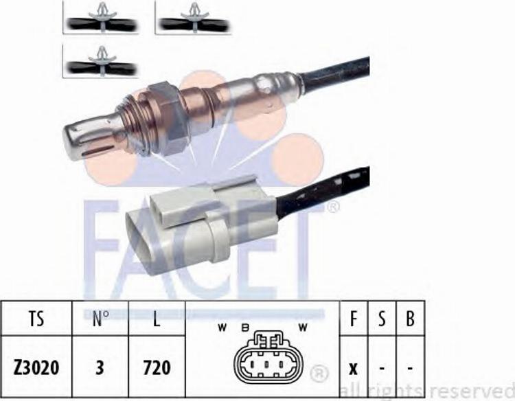 FACET 10.7553 - Лямбда-зонд, датчик кислорода autospares.lv