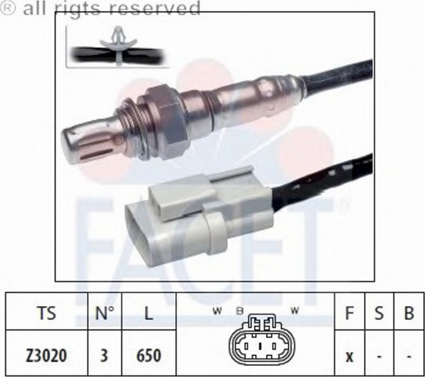 FACET 10.7557 - Лямбда-зонд, датчик кислорода autospares.lv