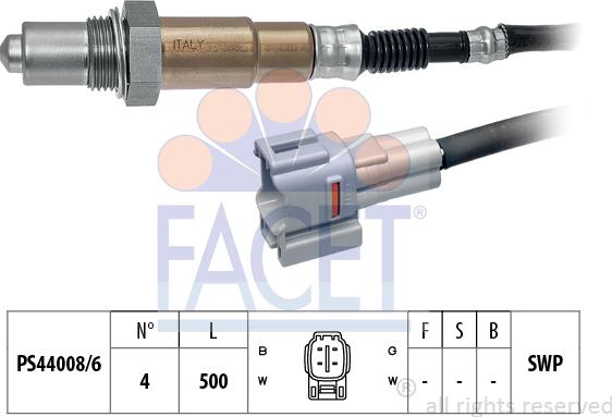 FACET 10.7565 - Лямбда-зонд, датчик кислорода autospares.lv