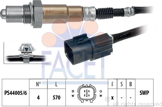 FACET 10.7510 - Лямбда-зонд, датчик кислорода autospares.lv