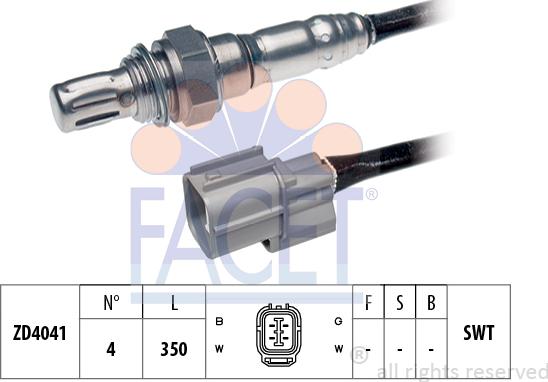 FACET 10.7572 - Лямбда-зонд, датчик кислорода autospares.lv