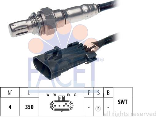 FACET 10.7602 - Лямбда-зонд, датчик кислорода autospares.lv