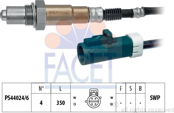 FACET 10.7679 - Лямбда-зонд, датчик кислорода autospares.lv