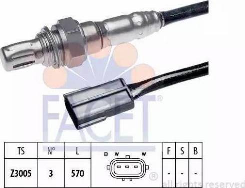 FACET 10.7053 - Лямбда-зонд, датчик кислорода autospares.lv