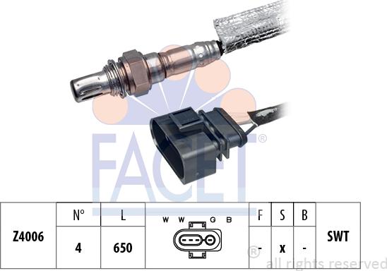 FACET 10.7052 - Лямбда-зонд, датчик кислорода autospares.lv