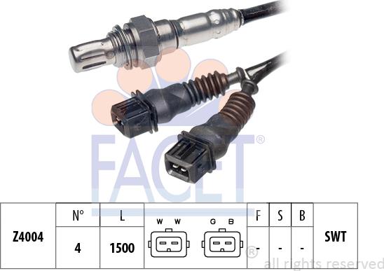 FACET 10.7064 - Лямбда-зонд, датчик кислорода autospares.lv