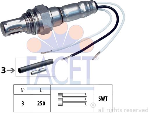 FACET 10.7005 - Лямбда-зонд, датчик кислорода autospares.lv