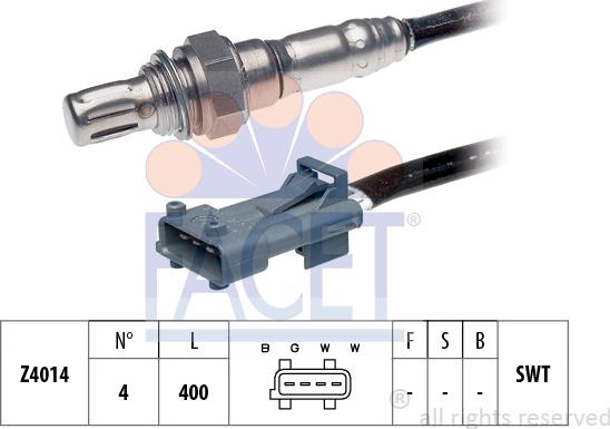 FACET 10.7081 - Лямбда-зонд, датчик кислорода autospares.lv