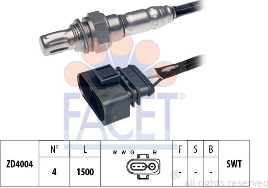 FACET 10.7087 - Лямбда-зонд, датчик кислорода autospares.lv