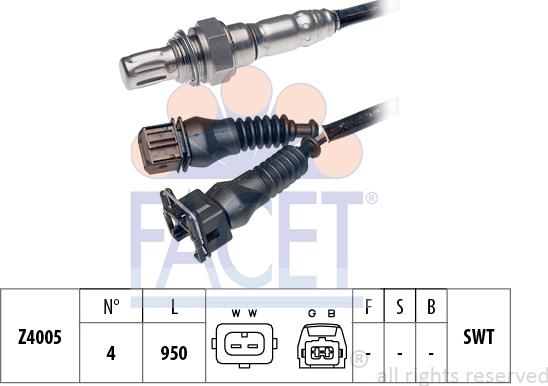 FACET 10.7037 - Лямбда-зонд, датчик кислорода autospares.lv