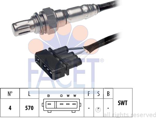 FACET 10.7191 - Лямбда-зонд, датчик кислорода autospares.lv