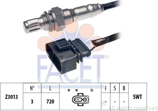 FACET 10.7147 - Лямбда-зонд, датчик кислорода autospares.lv