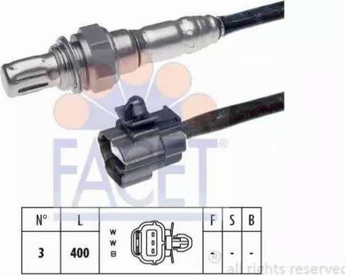 FACET 10.7110 - Лямбда-зонд, датчик кислорода autospares.lv