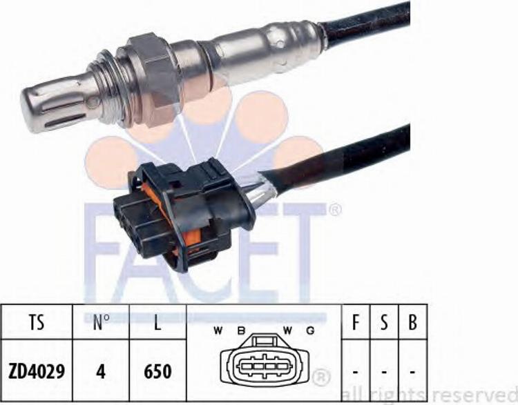 FACET 10.7341 - Лямбда-зонд, датчик кислорода autospares.lv