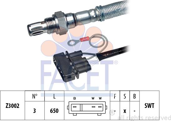 FACET 10.7347 - Лямбда-зонд, датчик кислорода autospares.lv