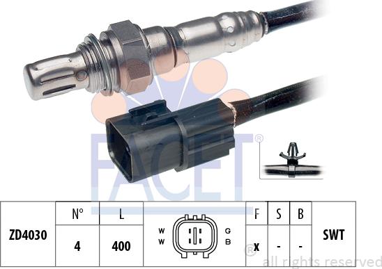 FACET 10.7389 - Лямбда-зонд, датчик кислорода autospares.lv