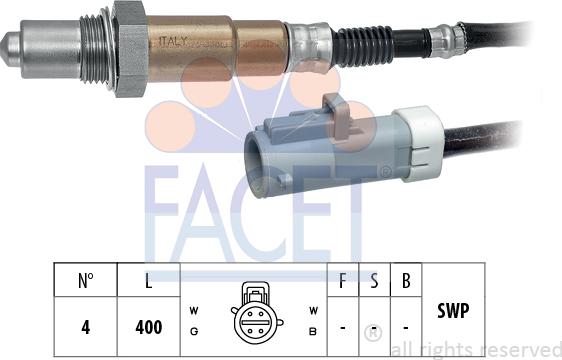 FACET 10.7257 - Лямбда-зонд, датчик кислорода autospares.lv