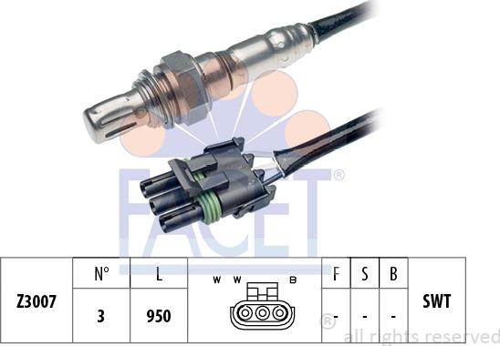 FACET 10.7265 - Лямбда-зонд, датчик кислорода autospares.lv