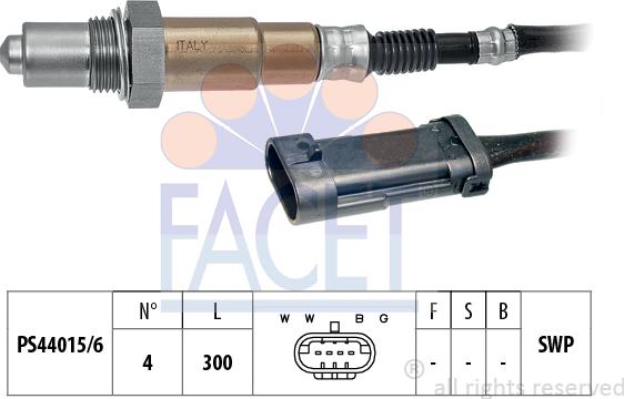 FACET 10.7281 - Лямбда-зонд, датчик кислорода autospares.lv