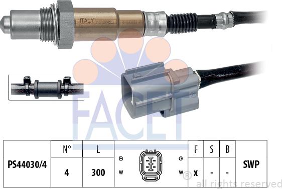 FACET 10.7725 - Лямбда-зонд, датчик кислорода autospares.lv