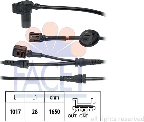 FACET 21.2047 - Датчик ABS, частота вращения колеса autospares.lv