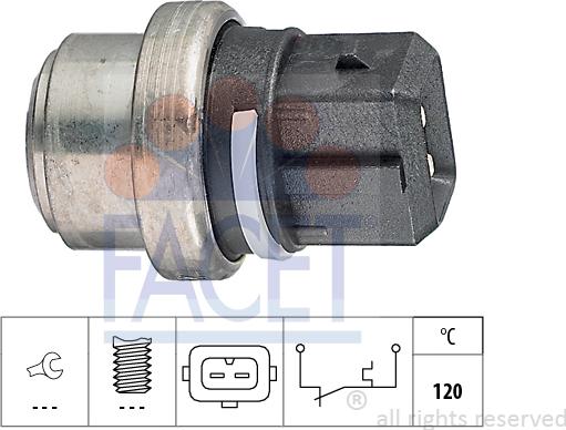 FACET 7.4074 - Датчик, температура охлаждающей жидкости autospares.lv