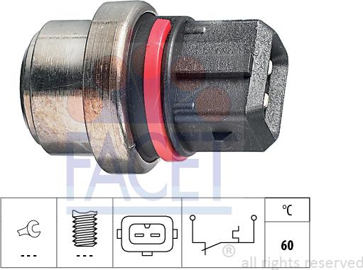 FACET 7.4075 - Датчик, температура охлаждающей жидкости autospares.lv