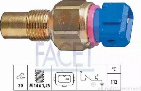 FACET 7.4109 - Датчик, температура охлаждающей жидкости autospares.lv