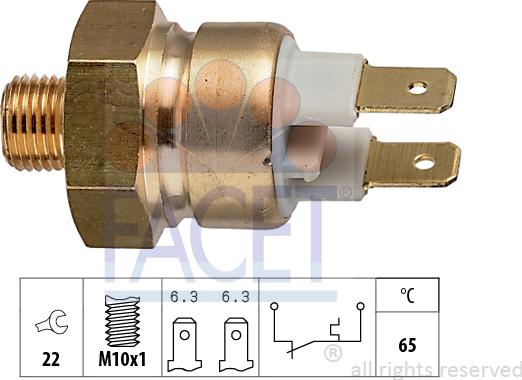 FACET 7.4112 - Датчик, температура охлаждающей жидкости autospares.lv