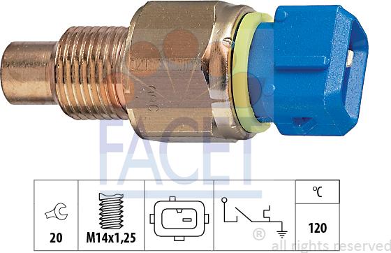 FACET 7.4131 - Датчик, температура охлаждающей жидкости autospares.lv