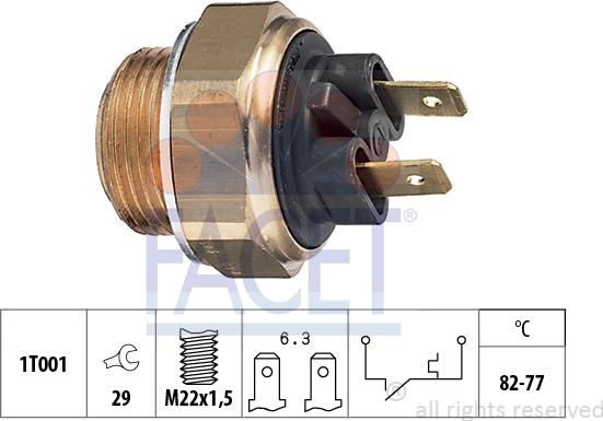 FACET 7.5030 - Термовыключатель, вентилятор радиатора / кондиционера autospares.lv