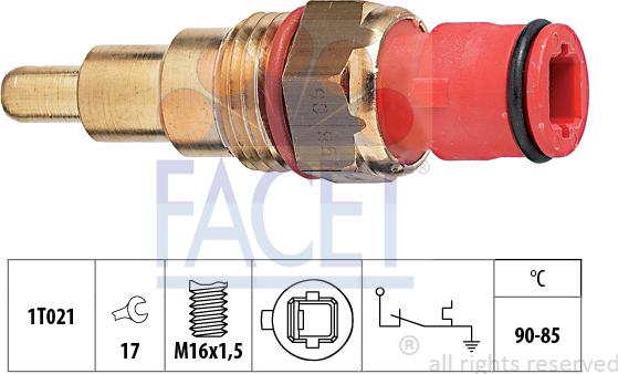 FACET 7.5070 - Термовыключатель, вентилятор радиатора / кондиционера autospares.lv