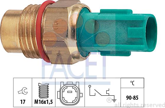 FACET 7.5266 - Термовыключатель, вентилятор радиатора / кондиционера autospares.lv