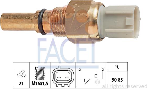 FACET 7.5267 - Термовыключатель, вентилятор радиатора / кондиционера autospares.lv