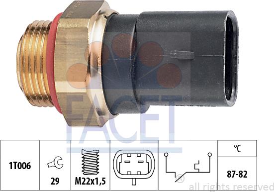 FACET 7.5230 - Термовыключатель, вентилятор радиатора / кондиционера autospares.lv