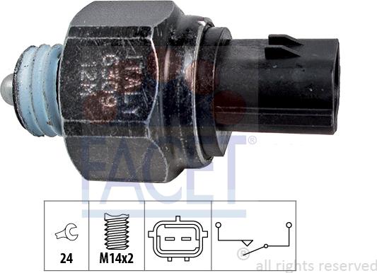 FACET 7.6309 - Датчик, переключатель, фара заднего хода autospares.lv