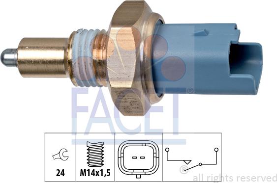 FACET 7.6271 - Датчик, переключатель, фара заднего хода autospares.lv