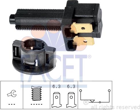 FACET 7.1041 - Выключатель стоп сигнала / сцепления autospares.lv