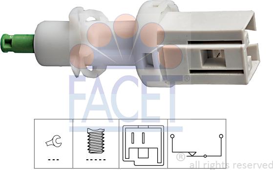 FACET 7.1068 - Выключатель стоп сигнала / сцепления autospares.lv