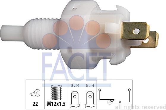 FACET 7.1004 - Выключатель стоп сигнала / сцепления autospares.lv