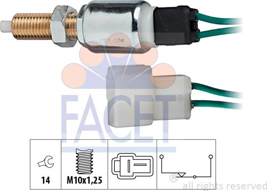 FACET 7.1027 - Выключатель стоп сигнала / сцепления autospares.lv