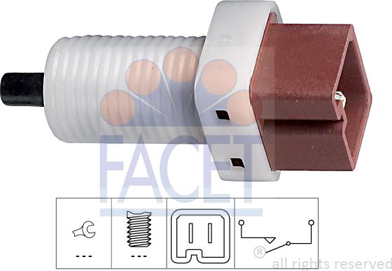 FACET 7.1192 - Выключатель, привод сцепления (Tempomat) autospares.lv