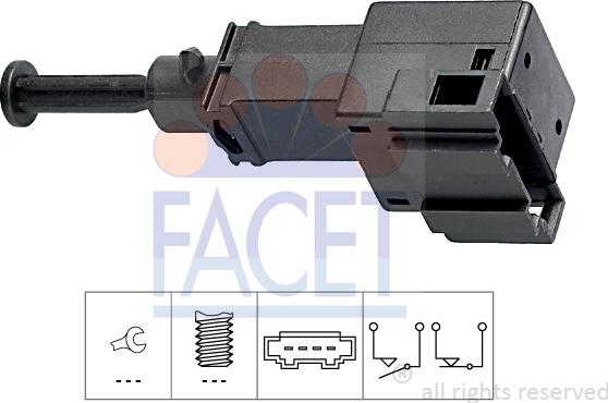 FACET 7.1151 - Выключатель стоп сигнала / сцепления autospares.lv