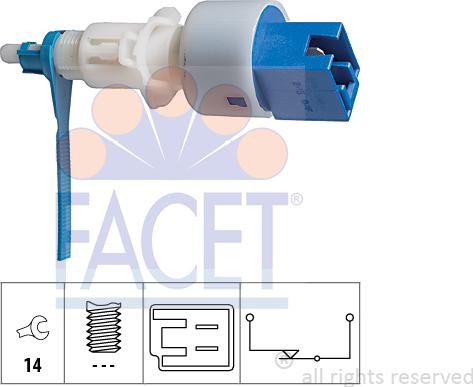 FACET 7.1203 - Выключатель стоп сигнала / сцепления autospares.lv
