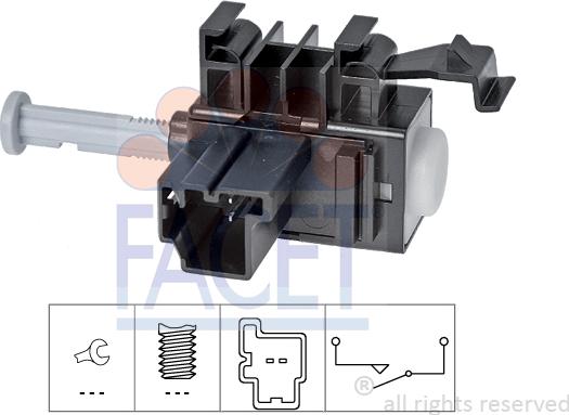 FACET 7.1236 - Выключатель, привод сцепления (Tempomat) autospares.lv