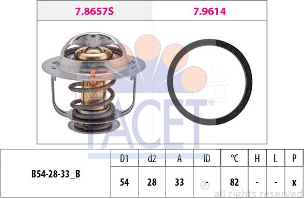 FACET 7.8449 - Термостат охлаждающей жидкости / корпус autospares.lv