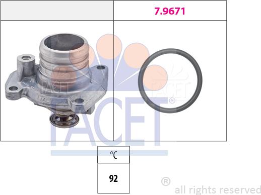 FACET 7.8458 - Термостат охлаждающей жидкости / корпус autospares.lv