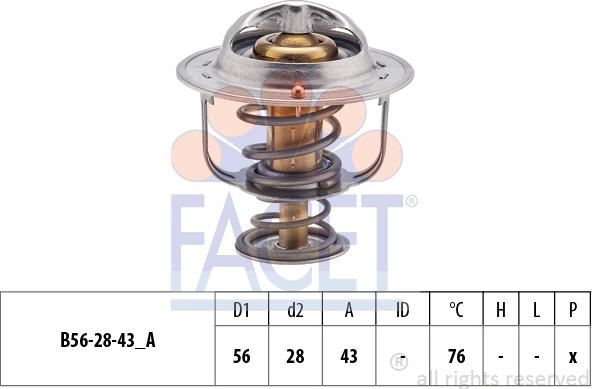 FACET 7.8403S - Термостат охлаждающей жидкости / корпус autospares.lv
