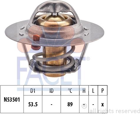 FACET 7.8416S - Термостат охлаждающей жидкости / корпус autospares.lv