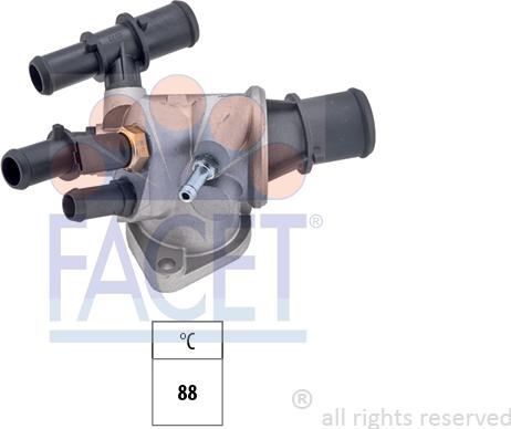 FACET 7.8563 - Термостат охлаждающей жидкости / корпус autospares.lv